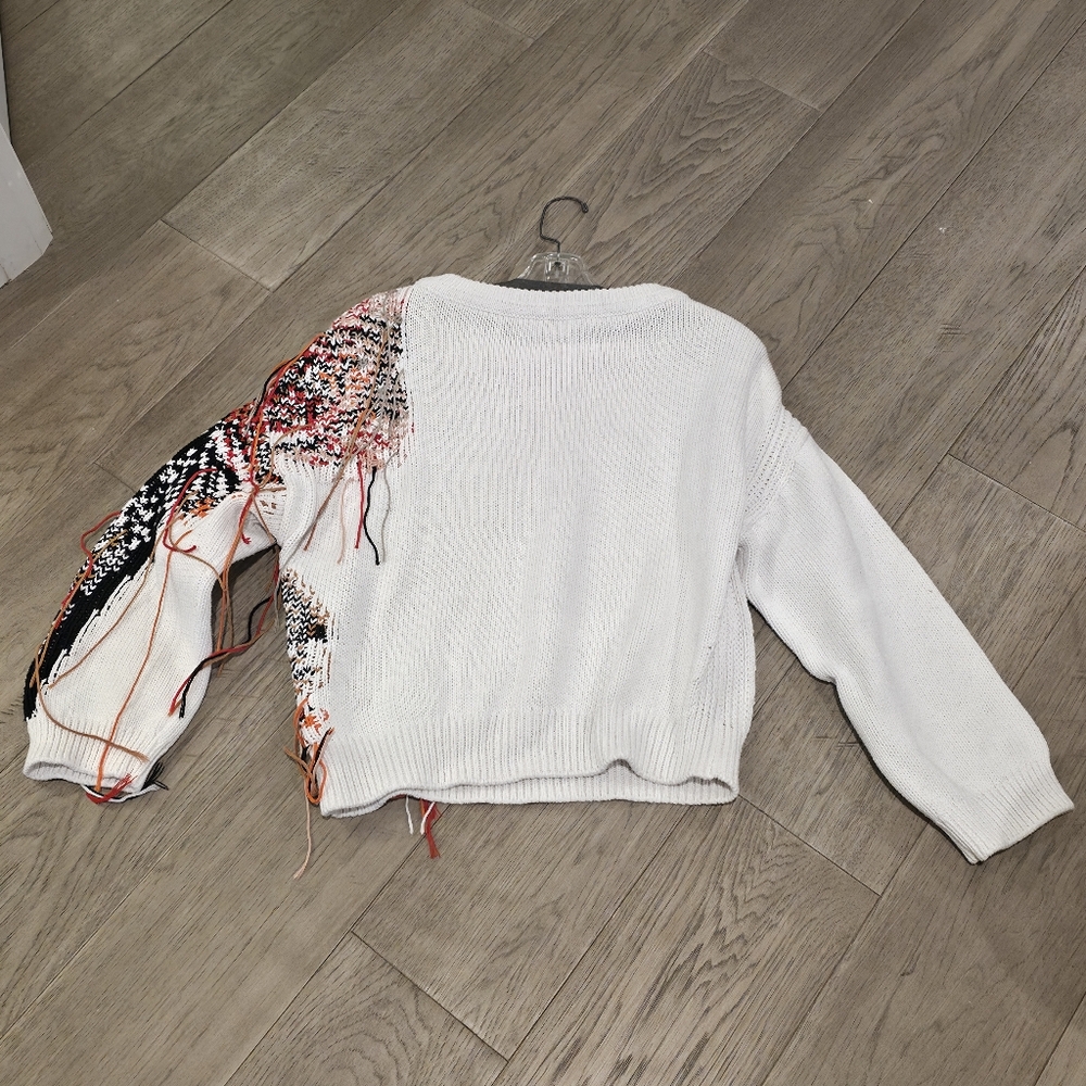 Dorothee Schumacher Fringe Sweater Cotton Knit Size Small - Picture 7 of 14